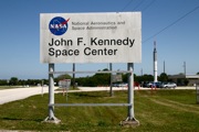 The south entrance to the Kenendy Space Center complex