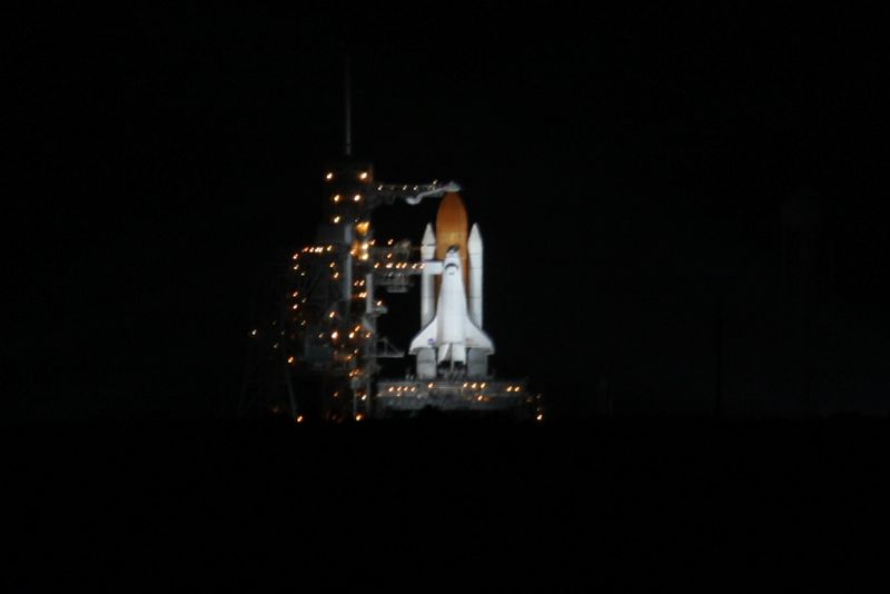 Endeavour sits ready on the pad