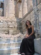 Kelsey surrounded by Ancient Greek splendour (by Debbie)