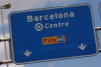 Driving from the airport to Barcelona