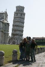 Team Toad at the Leaning Tower of Pisa
