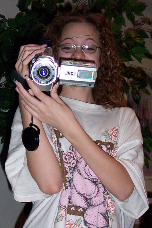 Kelsey and her new video camera