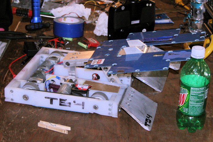 Testbot 4 with cover open