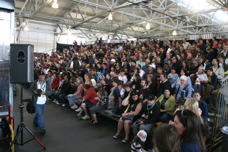 Saturday and Sunday the stands were almost always full