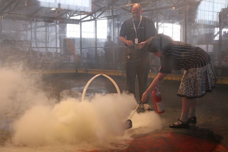Simone puts out another robot fire
