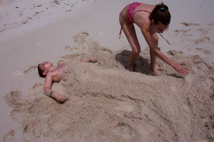 Kelsey makes a mermaid