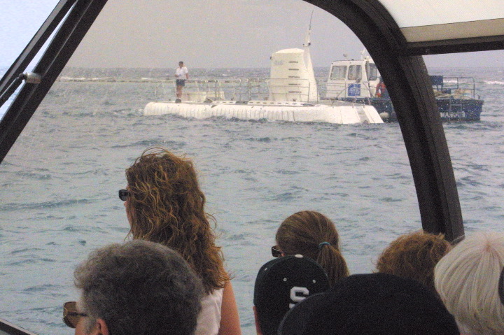 Submarine on surface