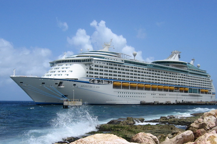 Ship docked in Curacao