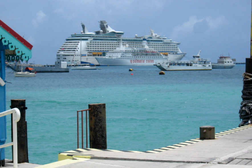 Our ship and a little ship