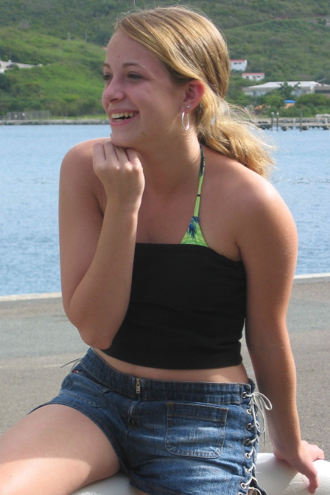 Jacey Poses in St. Thomas