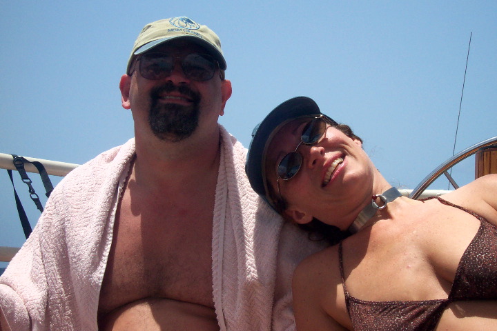 Fuzzy and Debbie at Sea