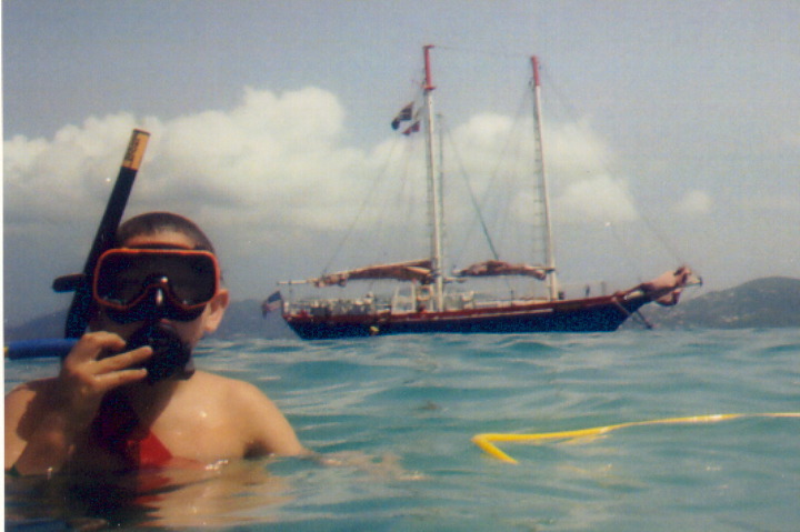 Dan and Pirate Ship Doubloon