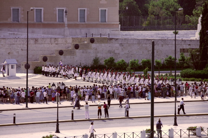 The military band plays