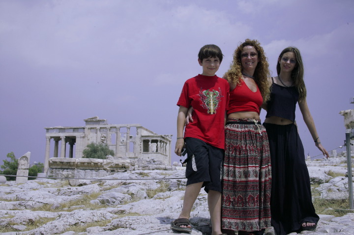 Dan, Debbie and Kelsey at the Erechtheion