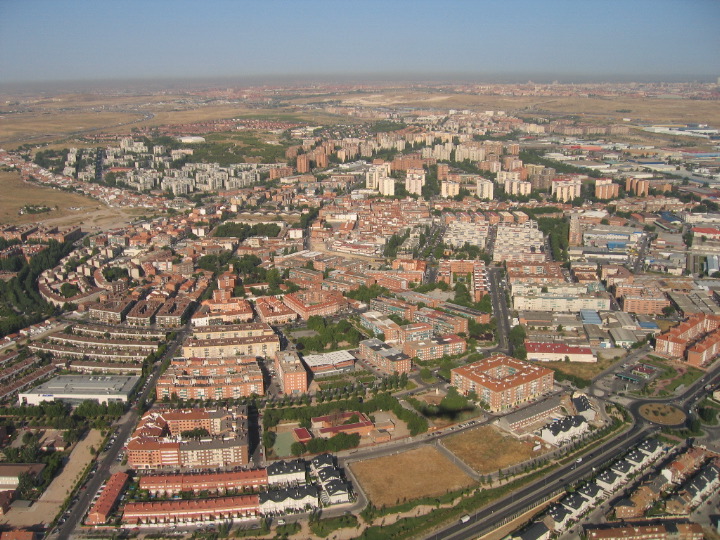 Apartment buildings in Madrid