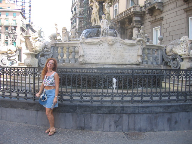 Debbie and fountain