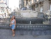 Debbie and fountain
