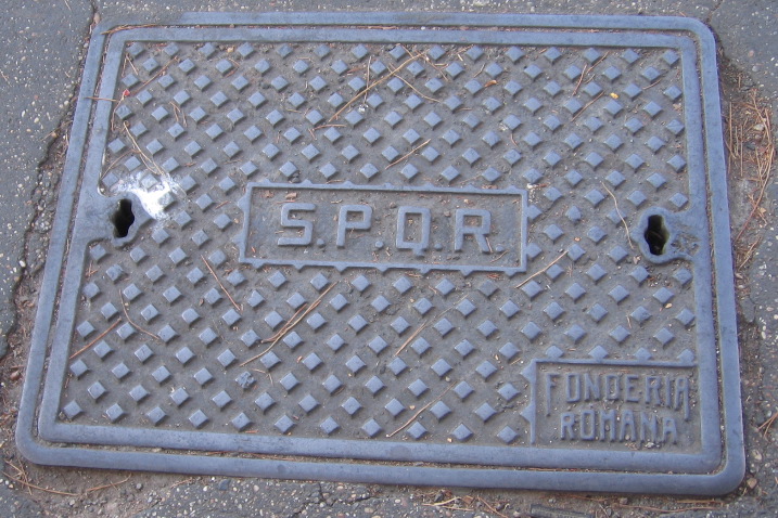 SPQR: "Senatus Populus Que Romanus" (For the Senate and the People of Rome)