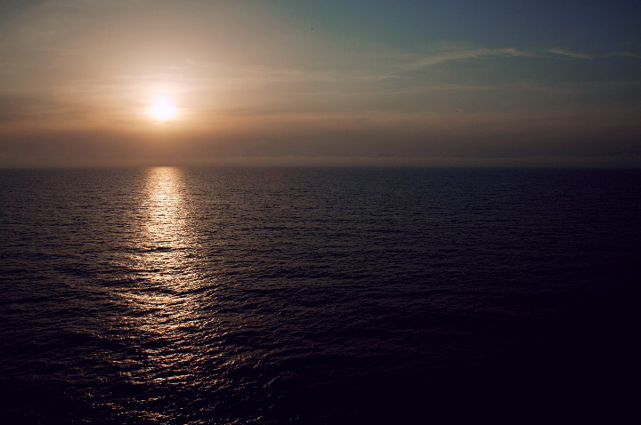 Sunset at sea