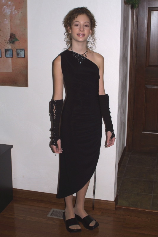 Kelsey ready for the Christmas Dance