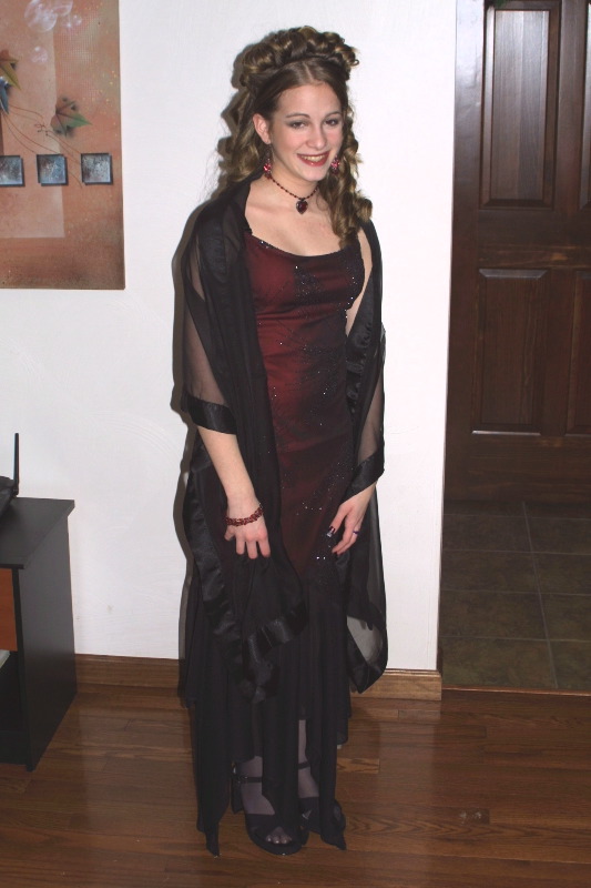 Jacey ready for the Christmas Dance