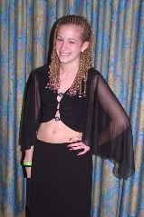 Jacey dressed for dinner