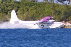 Seaplane on takeoff roll